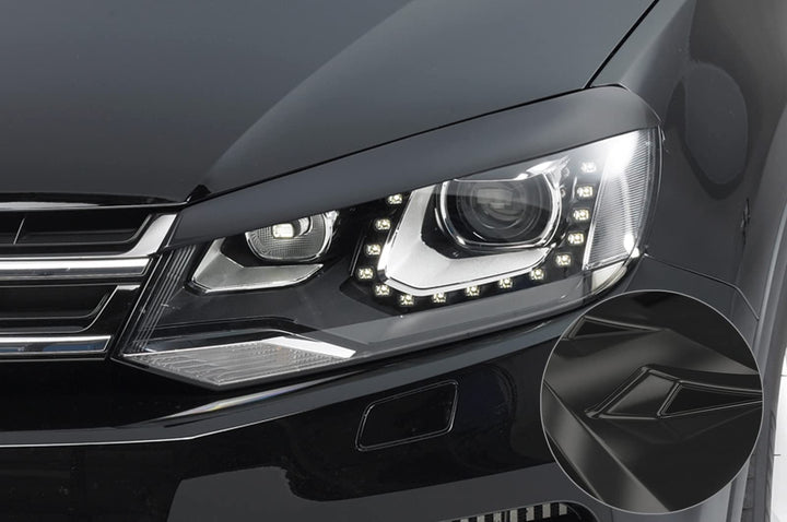 CSR-Automotive Scheinwerferblenden Kompatibel mit/Ersatz für VW Touareg II (Typ 7P) SB085-G