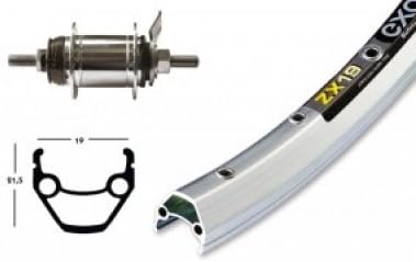 Bike-Parts 26? Hinterrad Exal ZX 19 + Shimano Rücktrittbrems-Nabe silber 1size, silber 1size
