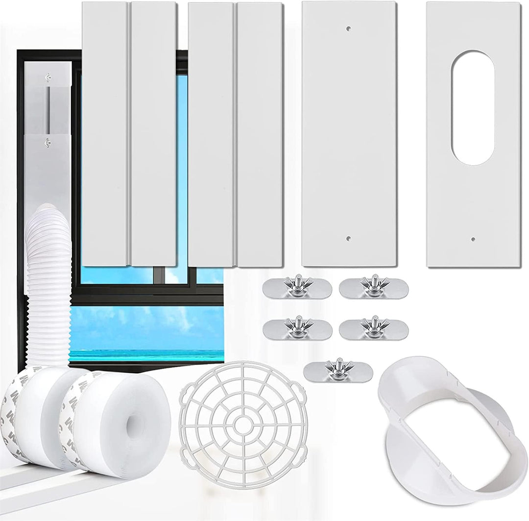 LINGKY Fensterabdichtung Platte für Mobile klimageräte, Einstellbare Fenster Kit Platte für Abluftsc