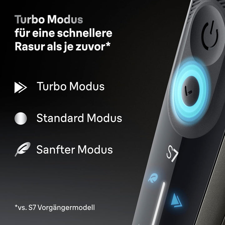 Braun Series 7 Elektrorasierer für Herren, Nass- und Trockenrasur, Turbo und Standard Modus, Wasserd