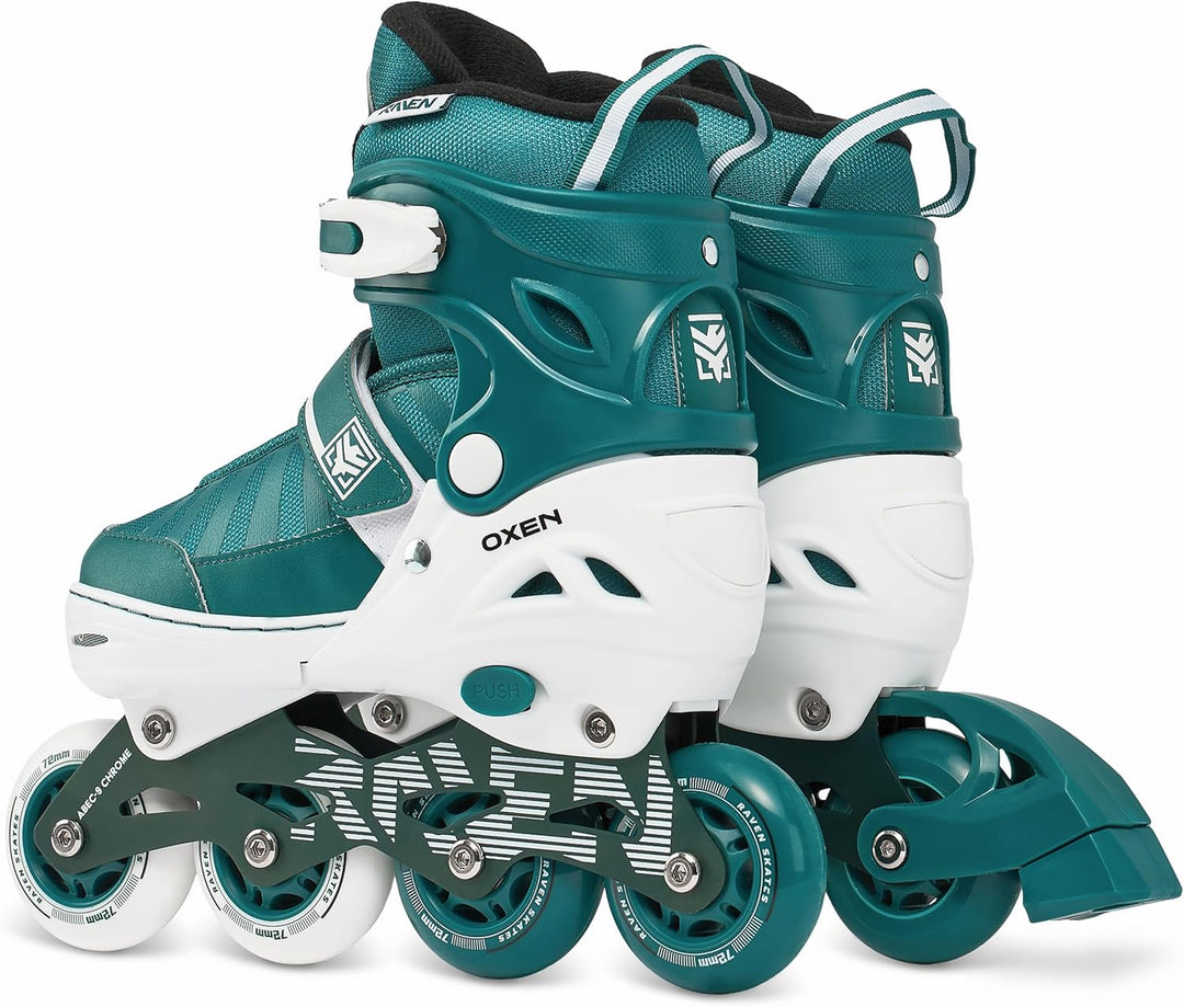 RAVEN Inline Skates Inliner für Kinder und Erwachsene OPTIONAL 2in1 mit Schlittschuhen verstellbar O