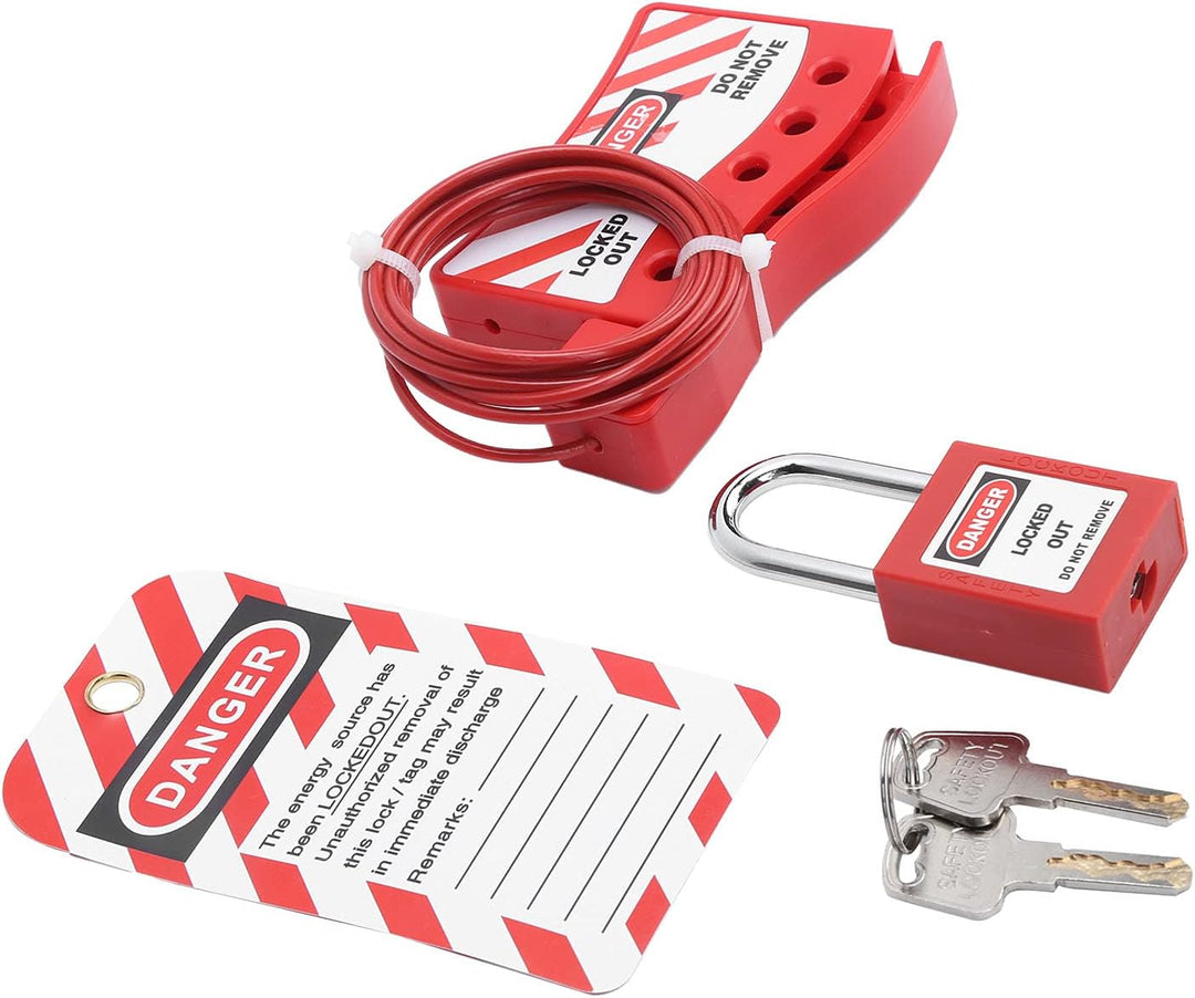 Lockout Tagout Lock Kit Elektrisches Lockout/TAGOUT KIT Lockout Lock Set mit Vorhängeschloss Warnsch