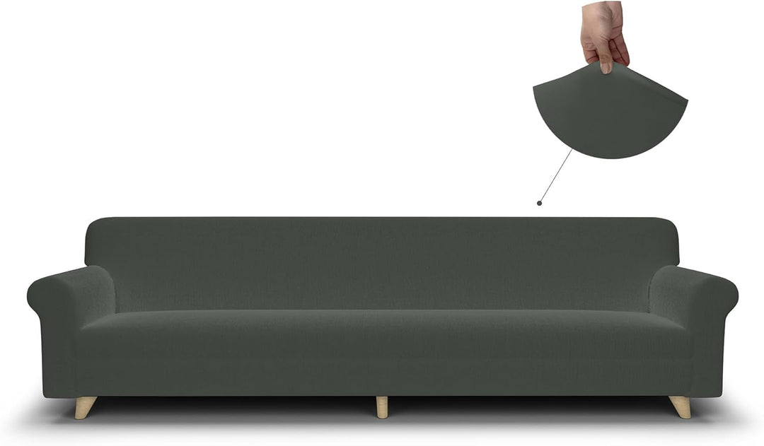 Italian Bed Linen Sofa-Schonbezug “Più Bello”, Dunkelgrau, 4 PLÄTZE 4 PLÄTZE Dunkelgrau, 4 PLÄTZE Du