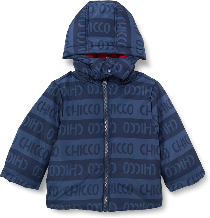 Chicco Baby-Jungen Jacke mit Abnehmbarer Kapuze Steppjacke 6 Monate Dunkelblau, 6 Monate Dunkelblau