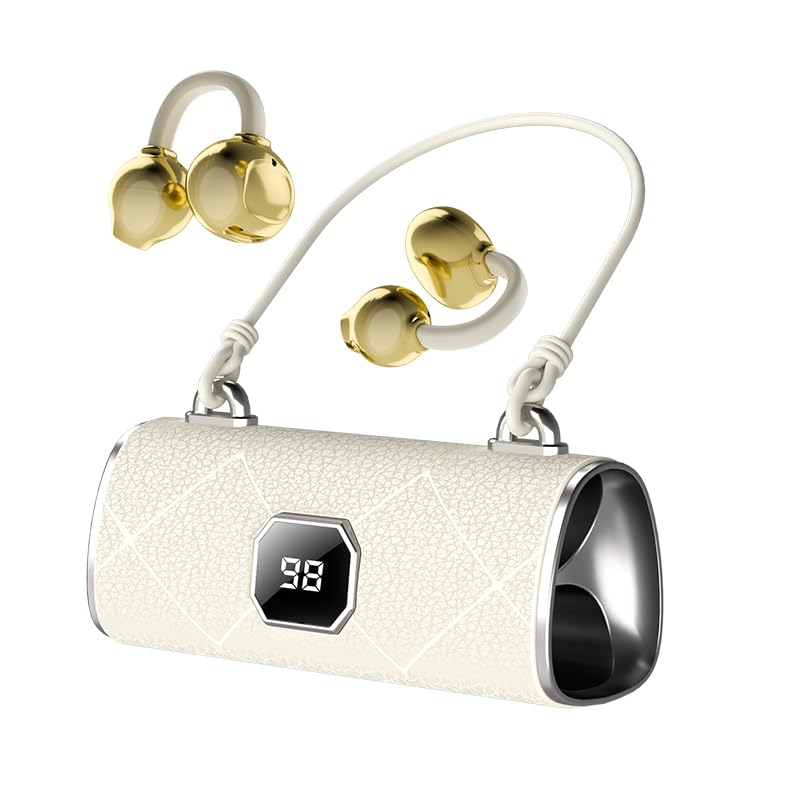 Bluetooth Clip-Ohrhörer, 5.4 Bluetooth-Ohrhörer mit HD-Mikrofon, mit Ladebox, mit Hi-Fi-Klangqualitä