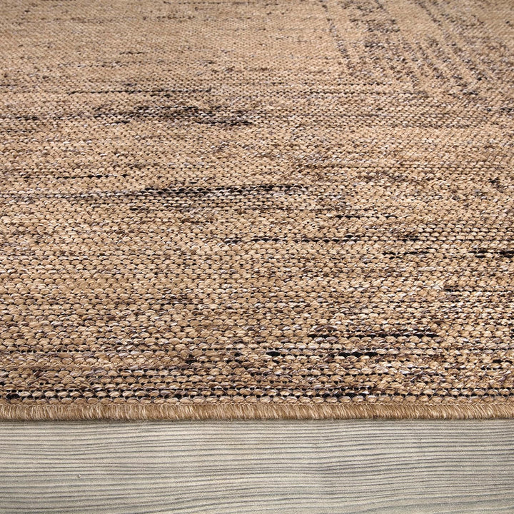 Paco Home Outdoor Teppich wetterfest & langlebig Flachgewebe in moderner Jute-Sisal-Optik in Naturtö