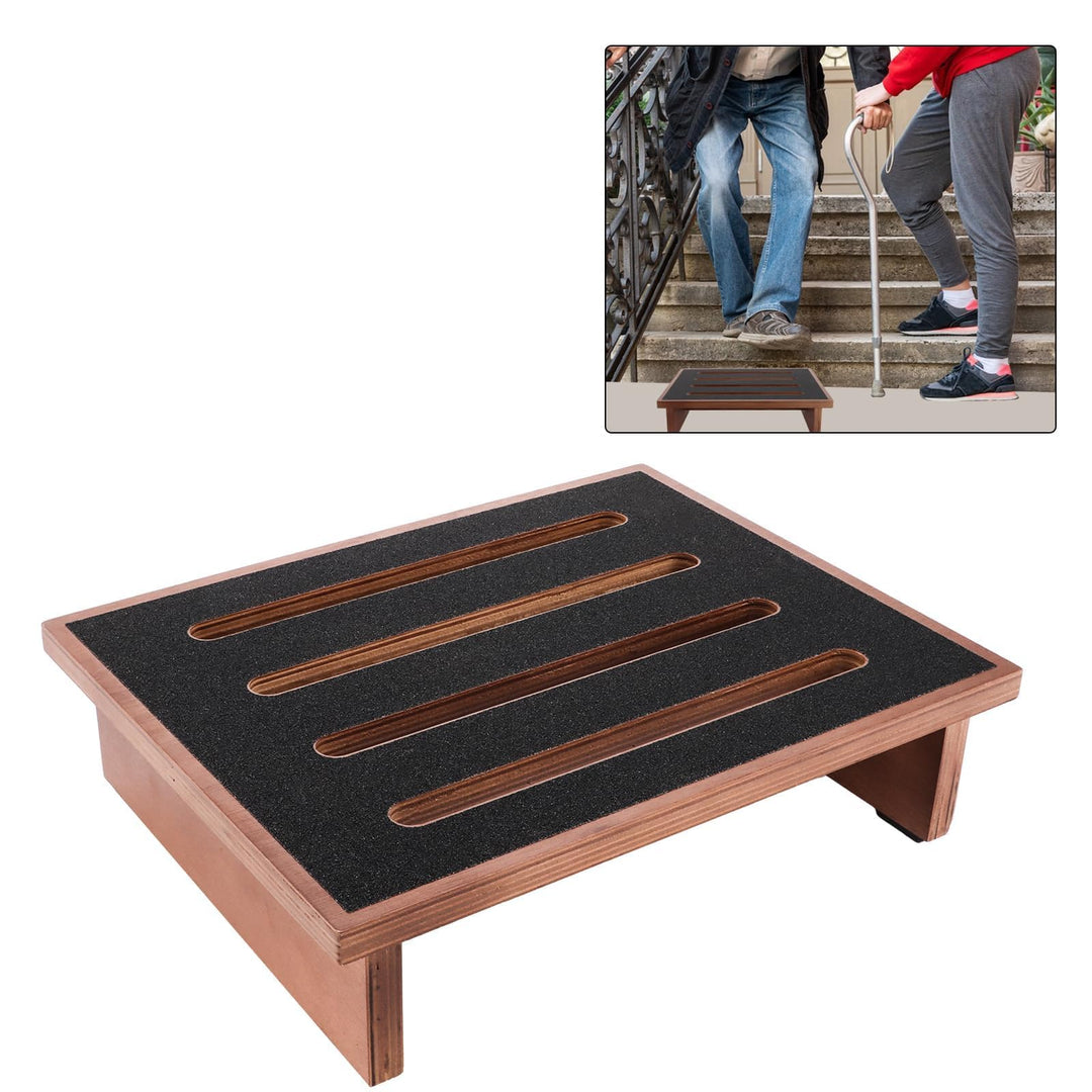 Tritthocker Tritt Holz - Wohnwagen Trittstufe Wohnmobil bis 200 kg Belastbar - 40x32x10.5cm Fussbank
