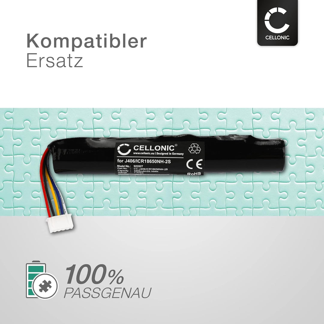 CELLONIC, Lautsprecherakku kompatibel mit Bang & Olufsen BeoPlay A2, BeoLit 17, BeoLit 15 (3400mAh,