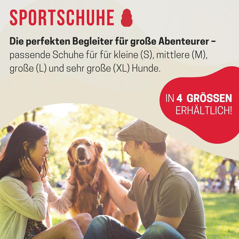 KONG Sportschuhe für mittlere Hunde 4 Stück in Grösse M I Hochwertiger Pfotenschutz mit Polsterung I