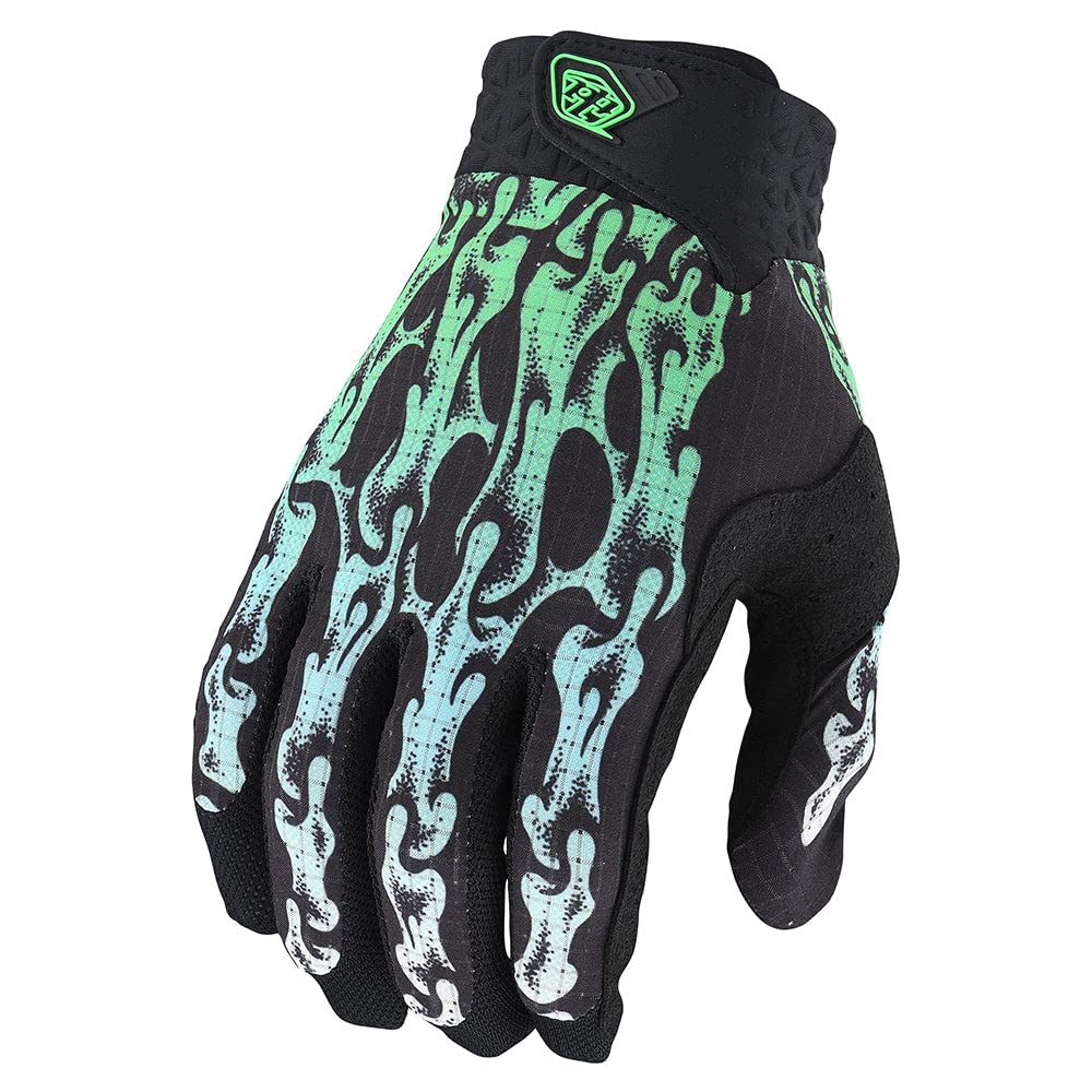 Troy Lee Designs Air Slime Hands Motocross Handschuhe Schwarz Grün XXL, Schwarz Grün XXL