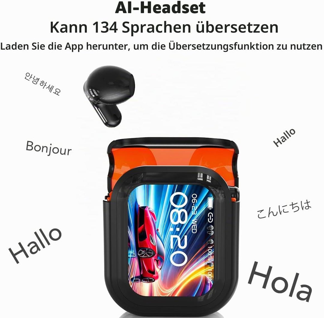 NE20 Übersetzer Kopfhörer, 3-in-1 Übersetzungskopfhörer 165 Sprachen mit App, 7 Übersetzungsmodi Ech