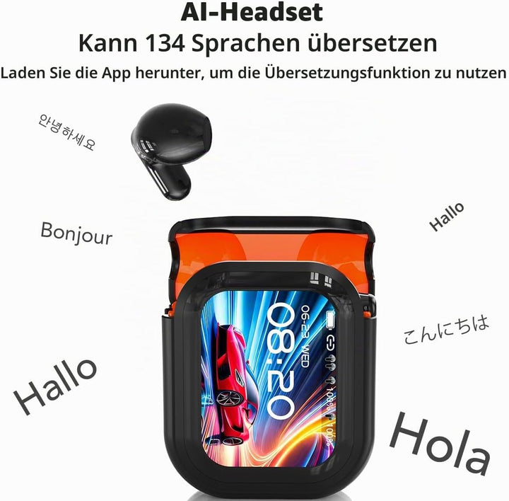 NE20 Übersetzer Kopfhörer, 3-in-1 Übersetzungskopfhörer 165 Sprachen mit App, 7 Übersetzungsmodi Ech
