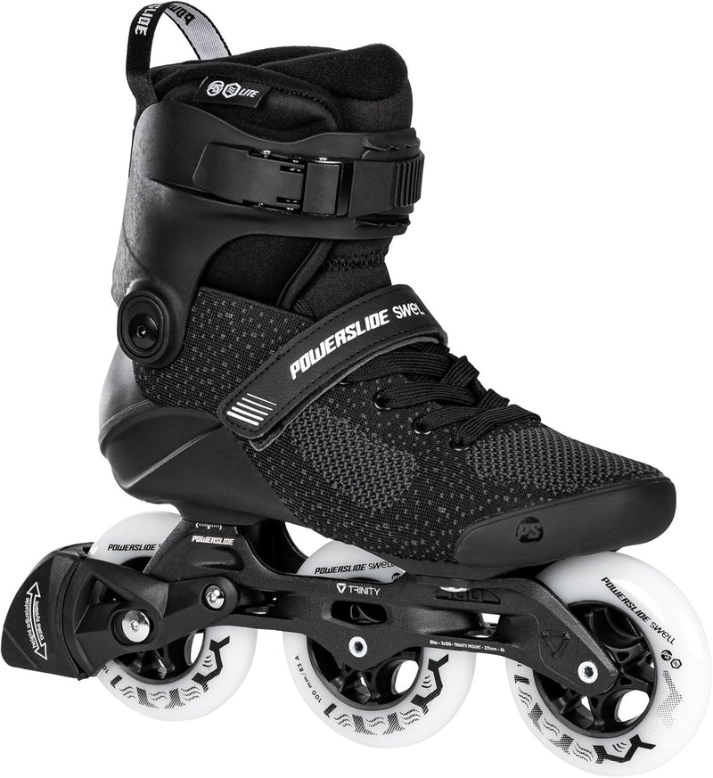 Powerslide Inline Skate Swell Lite Black 100, für Fitness, für Damen und Herren 44-45, 44-45