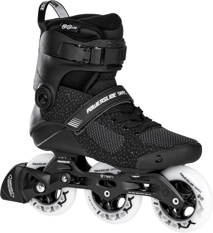 Powerslide Inline Skate Swell Lite Black 100, für Fitness, für Damen und Herren 36-37, 36-37