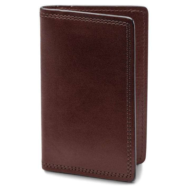 Bosca Visitenkartenetui für Herren, Dunkelbraun, 4" x 2.75" x 0.25", Dolce Collection - Visitenkarte