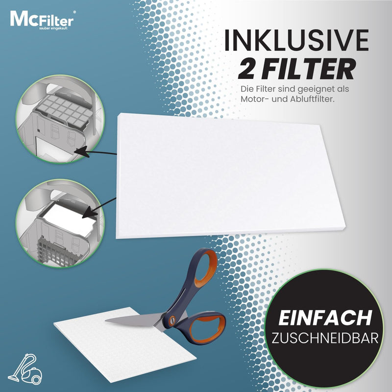 McFilter | 20 Staubsaugerbeutel als Alternative für Swirl S62, S67, S73 | geeignet für Siemens, Bosc