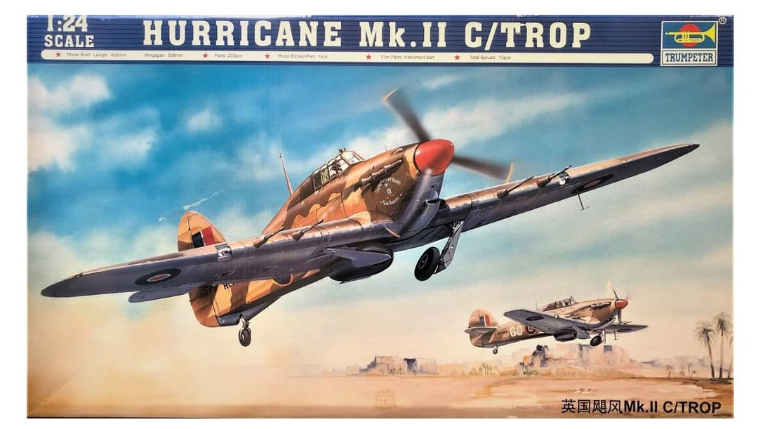 Trumpeter 02416 Modellbausatz Hurricane MK.II C/TROP