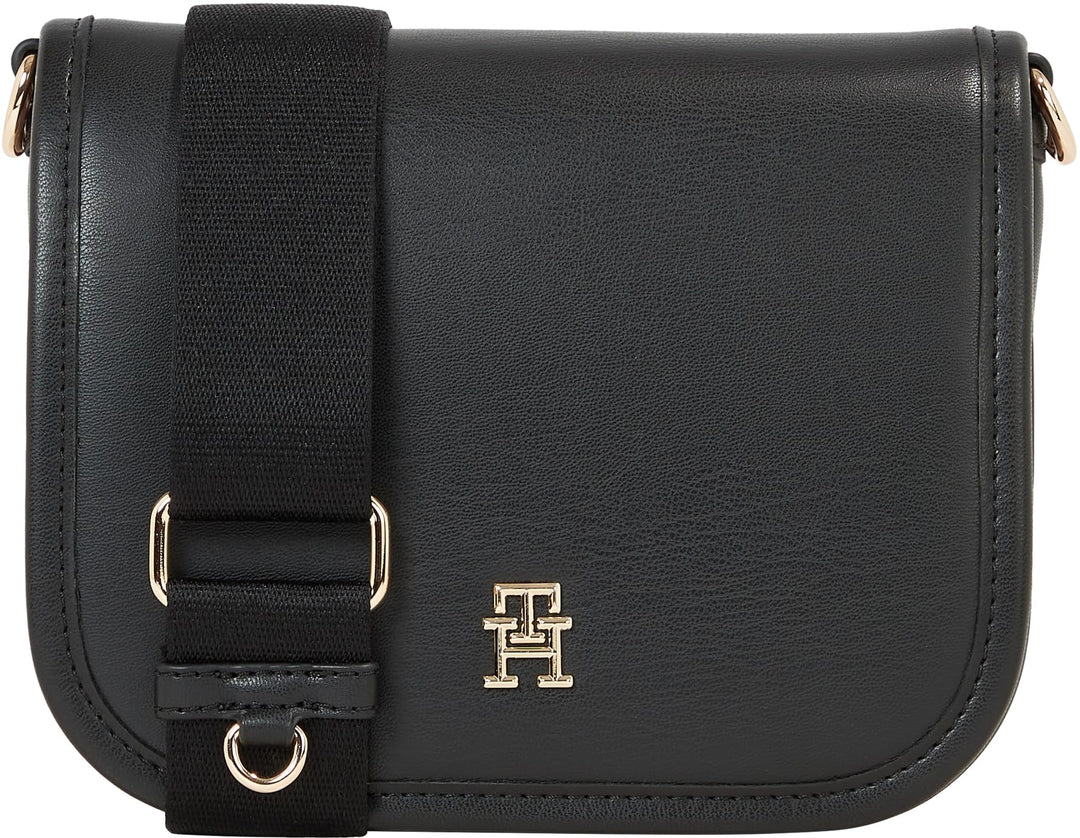 Tommy Hilfiger Damen Crossbody Bag Tasche City Crossover Kunstleder Schwarz, Schwarz