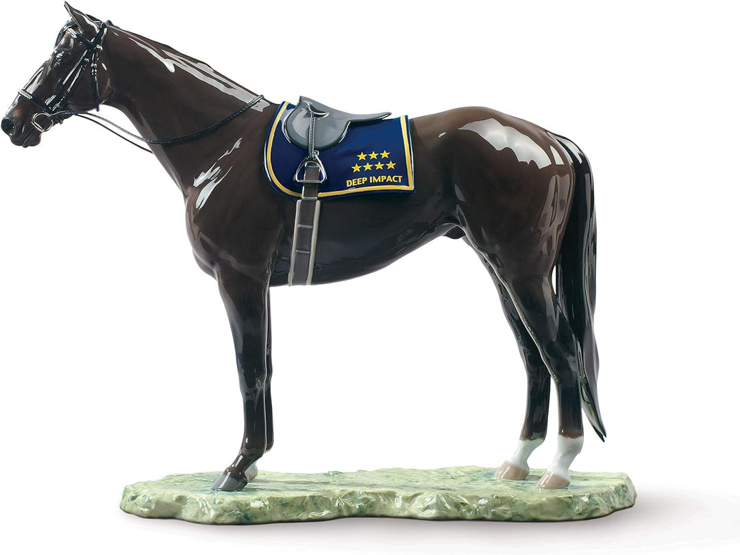 LLADRÓ Pferde-Figur Deep Impact. Limitierte Auflage. Glänzend. Pferd. Porzellan.