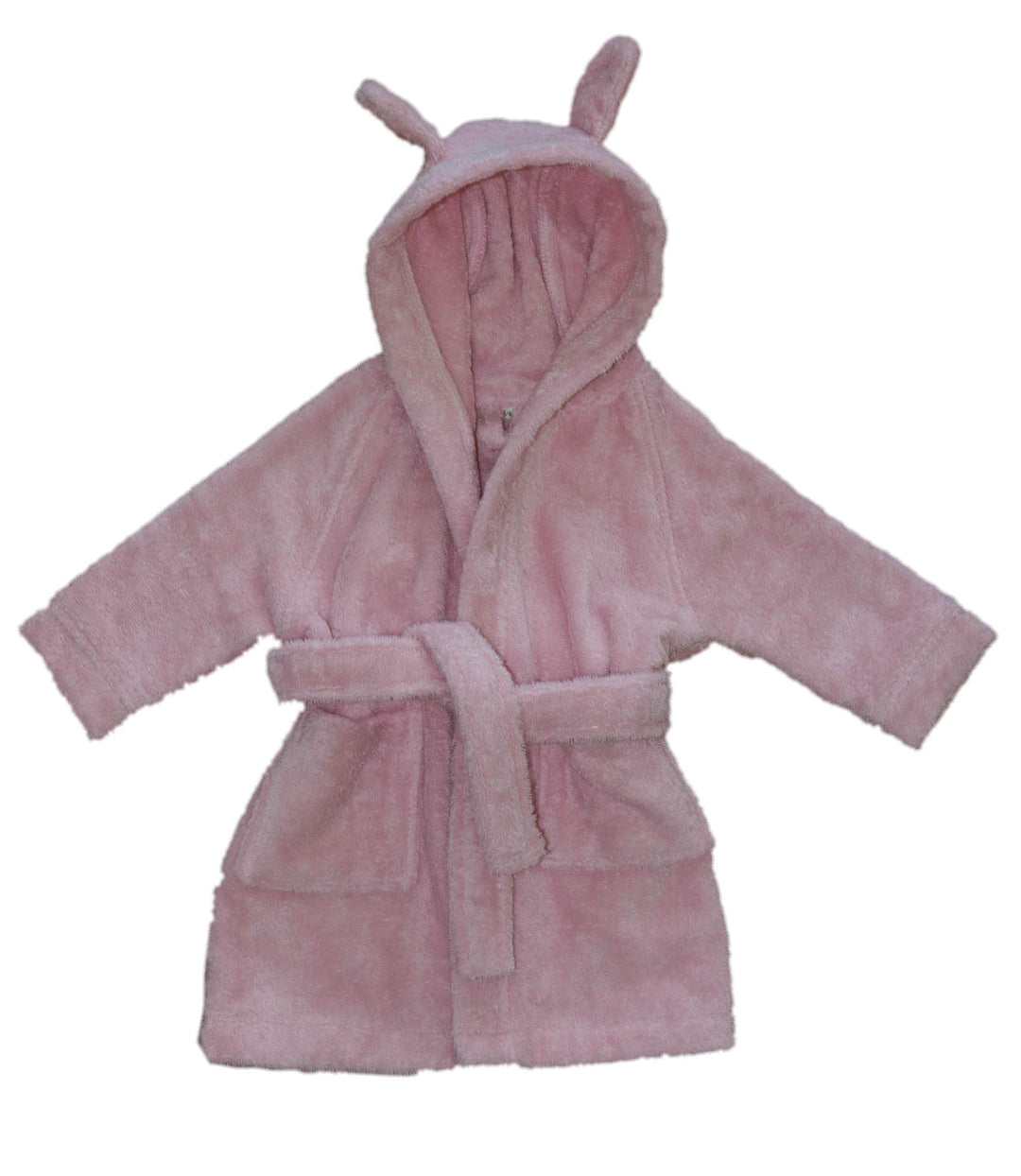 Leela Cotton Baby Kinder Bademantel Bio-Baumwolle mit Kapuze Frottee 98-104 Rosa, 98-104 Rosa