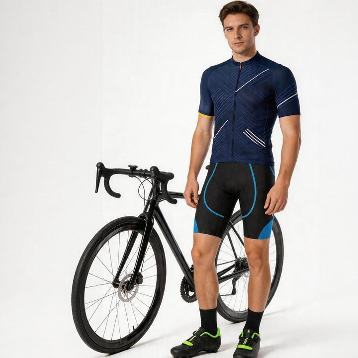 Santic Radlerhose Herren Kurz mit Sitzpolster Radhose Herren Kurz Fahrradhose Herren Gepolstert Rads