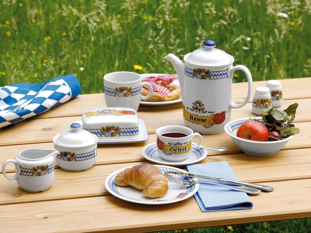 Seltmann Weiden Compact Bayern Weisswurst-Set 8-tlg. Porzellan mehrfarbig