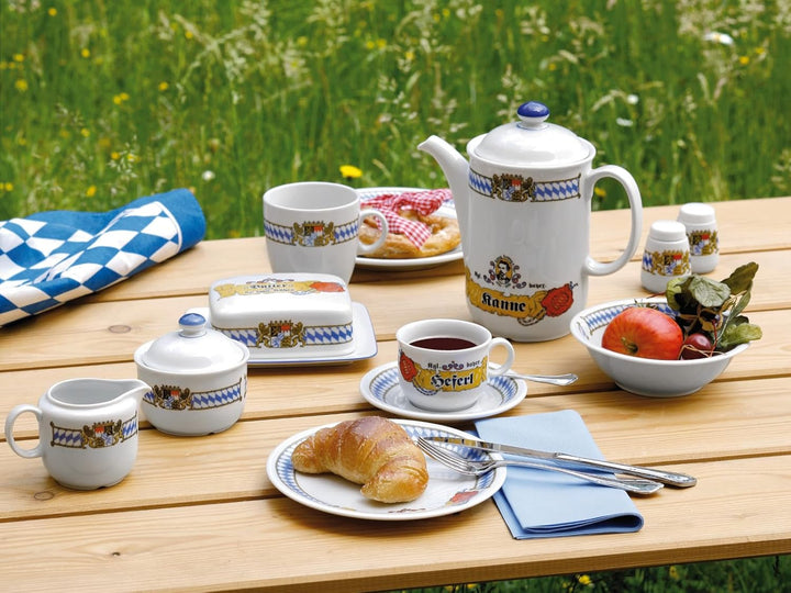 Seltmann Weiden Compact Bayern Weisswurst-Set 8-tlg. Porzellan mehrfarbig