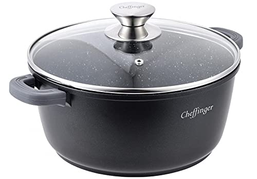 Kochtopf Suppentopf Aluguss 32cm schwarz