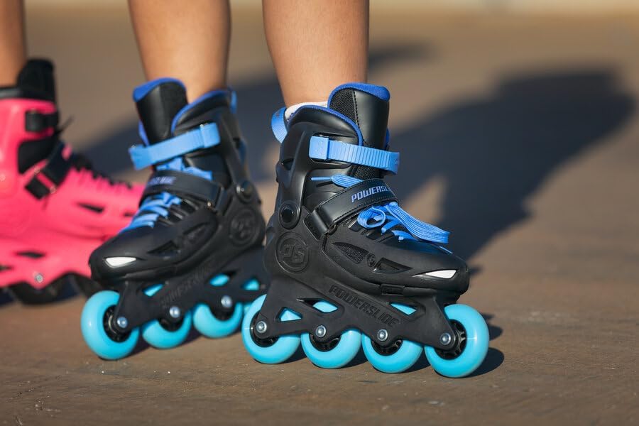 Powerslide Kinder Inline Skate Stargaze Black, grössenverstellbar, für Mädchen und Jungen 37-40 EU,