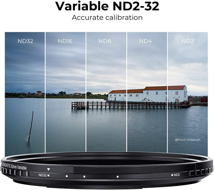 K&F Concept Nano-X Magnetischer ND Filter 77mm Variabler Graufilter ND2-32 (1-5 Stop) Neutral Graufi