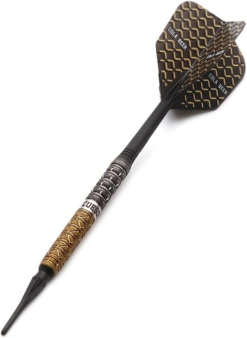 CUESOUL Soft Tip 90% Tungsten Dart Set mit Ölfarbe Finish und ROST Flights 19g cola-bier, 19g cola-b
