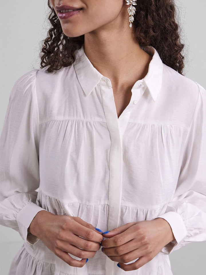 YAS Damen Yaspala Ls Shirt S. Noos Hemd/Bluse XS Star White, XS Star White