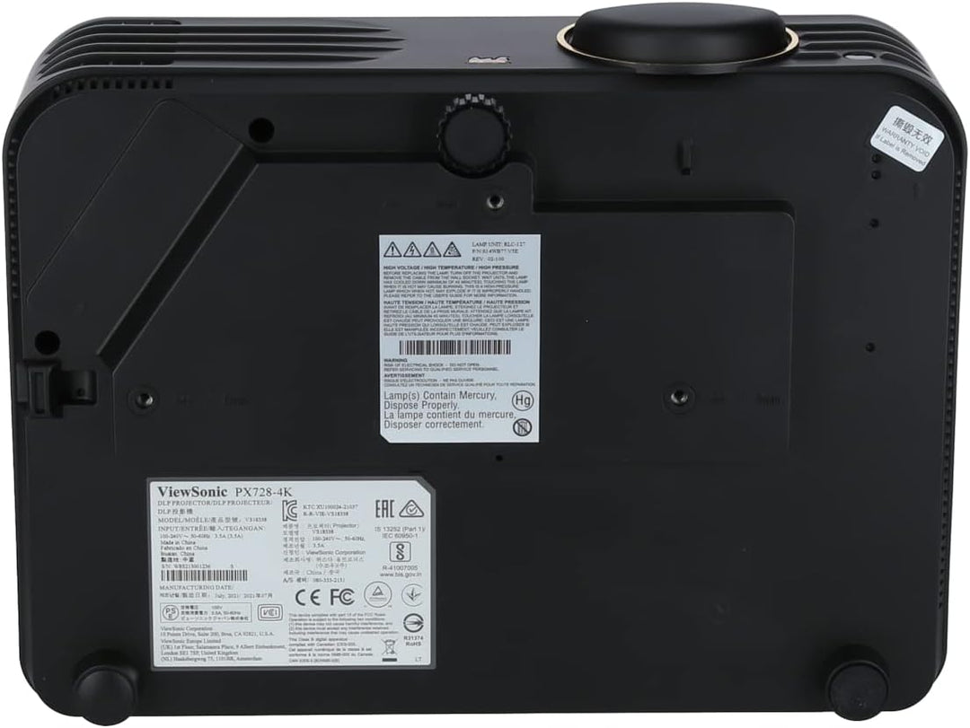 ViewSonic PX728-4K UHD Heimkino DLP Beamer (4K, 2.000 ANSI Lumen, Rec. 709, 2x HDMI, USB, USB-C, 10