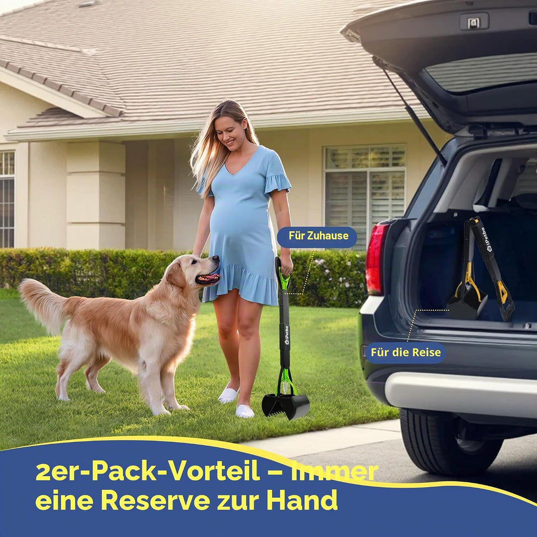 80 cm Grosser Hundekotschaufeln Langer Griff Hundekotsammler für Hunde und Katzen Faltbare Pooper Sc