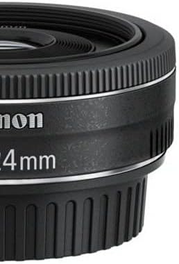 Canon Objektiv EF-S 24mm F2.8 STM Pancake für EOS (Festbrennweite, 52mm Filtergewinde), schwarz & 51