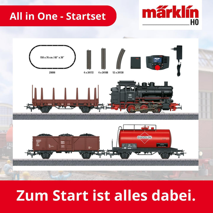 Märklin 29890 - Digital-Startpackung Güterzug mit BR 89.0" mit Mobile Station, Spur H0 Modelleisenba