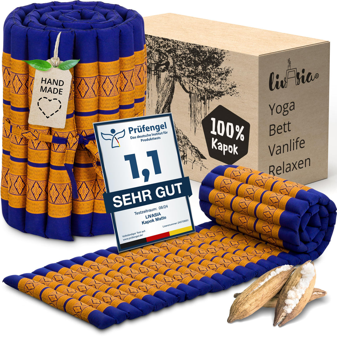 livasia Rollmatte Rollmatratze L-200x110x4,5cm, Gästebett Gästematratze 1 Person, Reisebett Kofferra