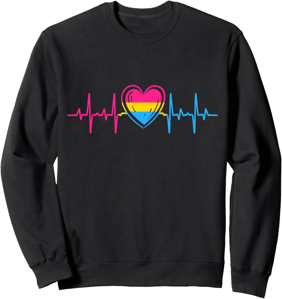 Pansexuelle Stolz Herz Flagge Sweatshirt