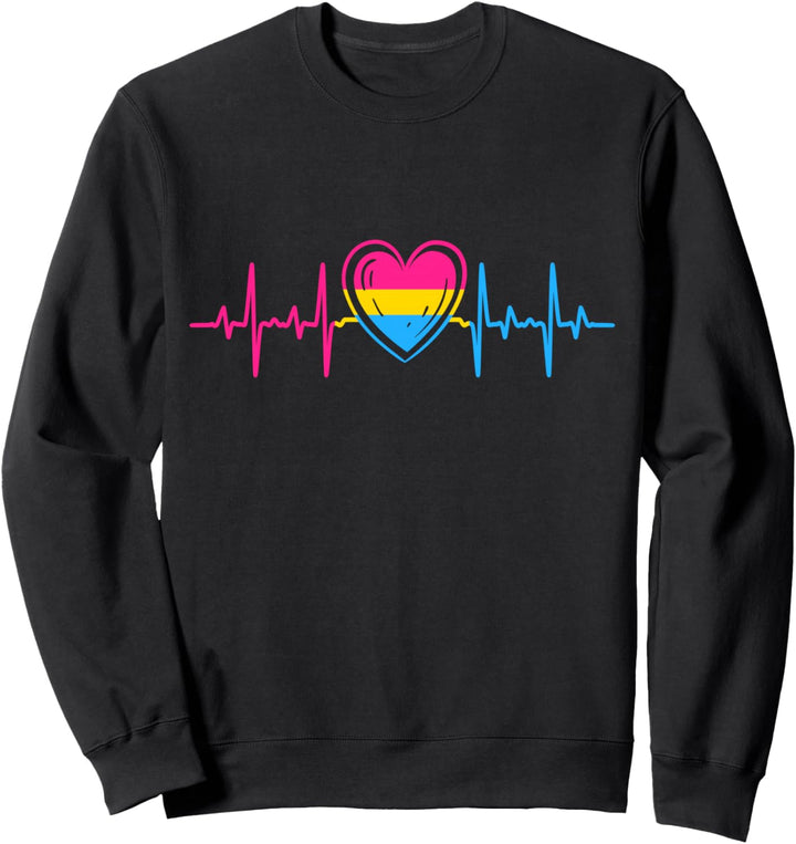 Pansexuelle Stolz Herz Flagge Sweatshirt