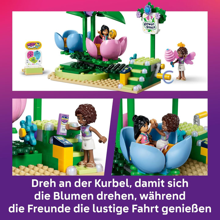 LEGO Friends Feentassen-Karussell mit Blumendeko - Spielzeug mit 3 Minifiguren, Fotokabine & Zubehör