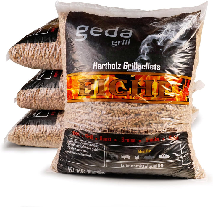 GEDA Grill 100% Hartholz Pellets, Grillpellets BBQ Pellets für Pelletsmoker, Pizzaofen, Räucherofen