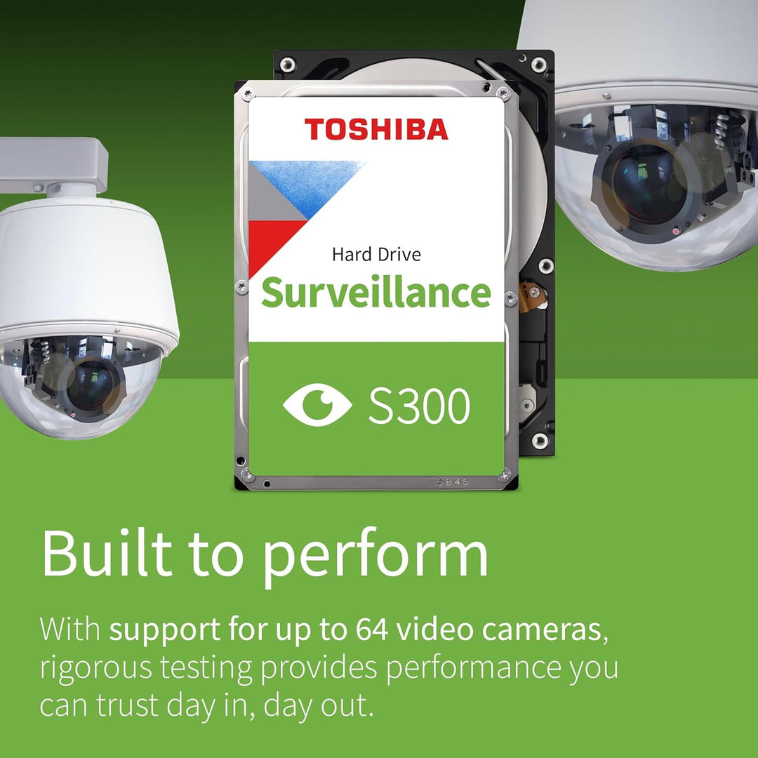 Toshiba 6TB S300 Surveillance HDD - 3.5' SATA Internal Hard Drive Supports up to 64 HD cameras at a