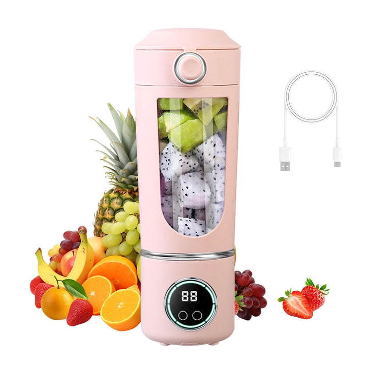 Smoothie Maker to Go, 700ml Tragbarer Mixer, Portable Blender mit 12-Klingen Edelstahl, Mini Mixer f