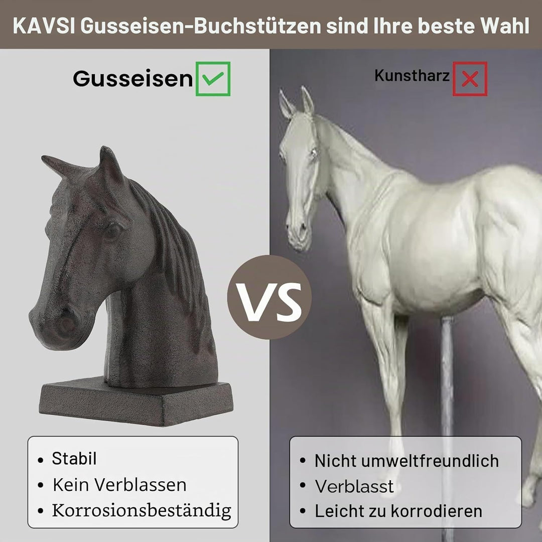 Pferd Dekorative Buchstütze Vintage Gusseisen Dekor Schwere Buchstützen Türstopper Einzigartige Pfer