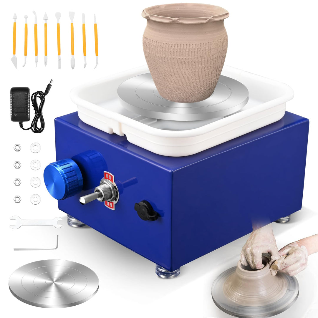 Töpferscheibe, Töpferscheibe Elektrisch mit 2000 U/min Einstellbare Geschwindigkeit, Pottery Wheel m