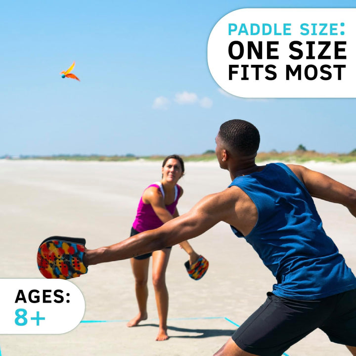 Waboba Battle Bird - Rethink Your Paddle Game - Backyard Set Includes: 2 Wearable Paddles, 2 small B