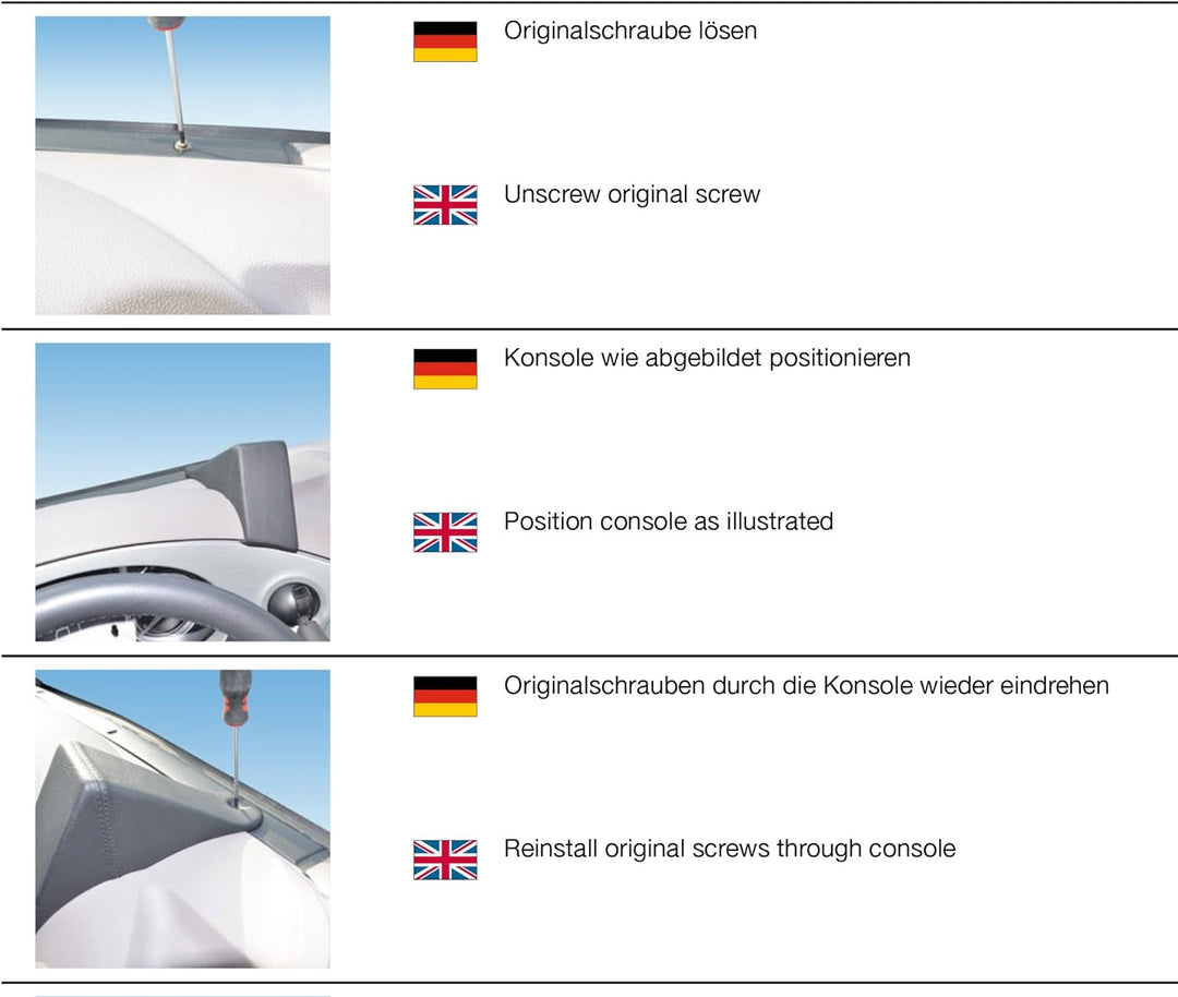 KUDA 1140 Halterung Echtleder schwarz für DAF XF 106 (Euro 6) ab 2013, 1140