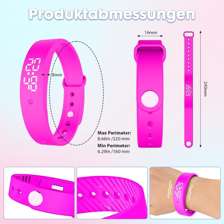 Vibrationsalarm Erinnerung Uhr, Vibrationswecker Armband, Silent Vibrating Alarm Reminder Watch mit