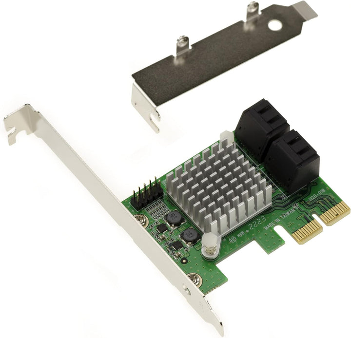 KALEA-INFORMATIQUE PCI Express PCIe x2-Karte mit 4 SATA-Ports. Chipsatz Marvell 88SE9230 Hardware RA