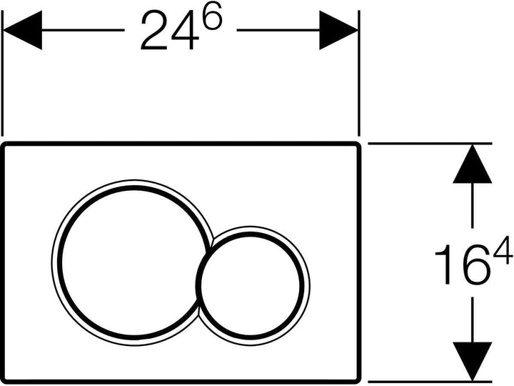 Geberit 115770115 Betätigungsplatte Sigma01, Kunststoff für 2-Mengen-Spülung 1 Stück Weiss, Weiss